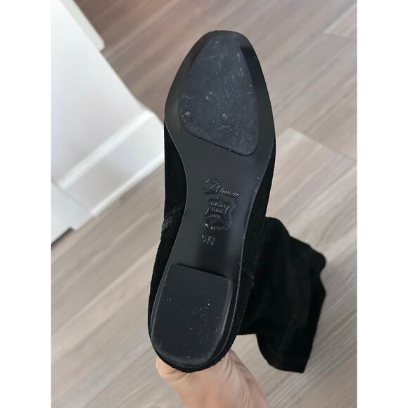 DELMAN Black Suede Flat Boots with Zipper size 5 - Picture 9 of 10